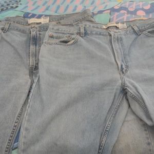 2 pair Levi's 550 indigo wash jeans 42x32